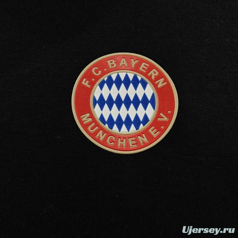 24/25 Bayern Munich Navy/Red/Black/Beige/Grey Hoodie WIth Black Badge