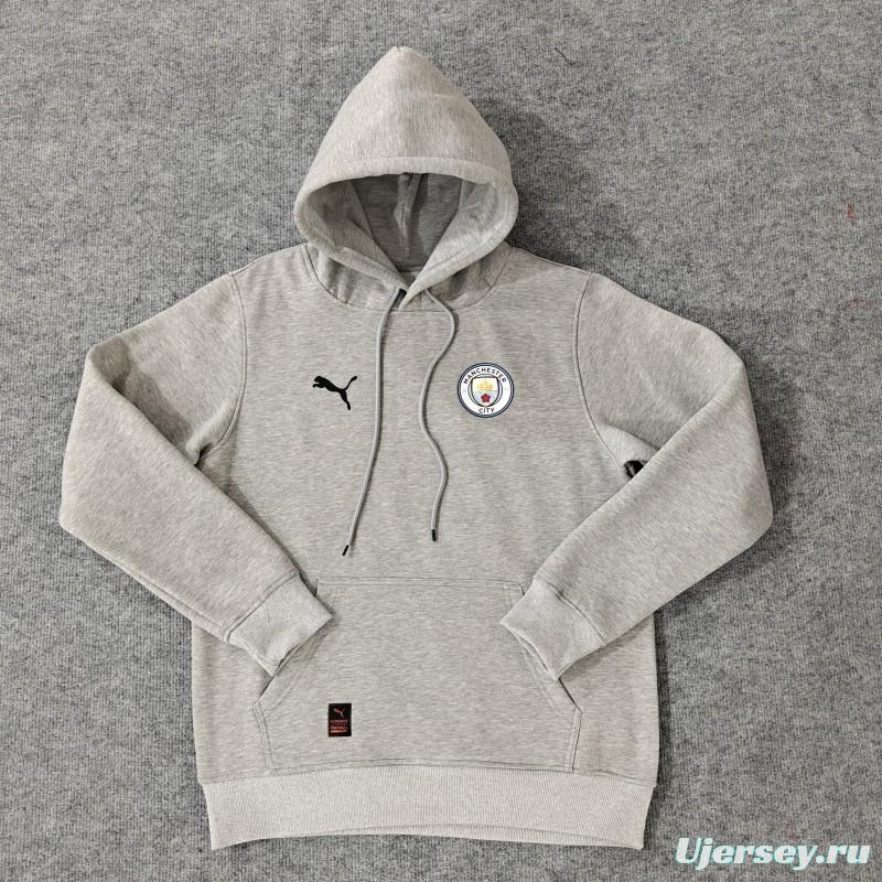 24/25 Manchester City Navy/Red/Black/Beige/Grey Hoodie WIth Black Badge