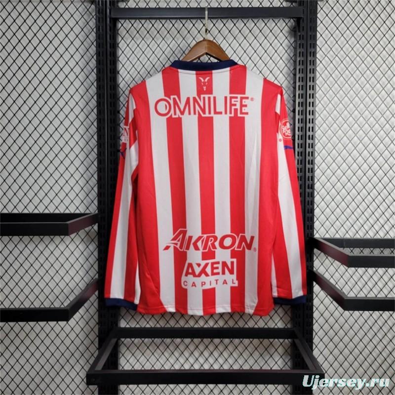 24/25 Chivas Guadalajara Home Long Sleeve Jersey