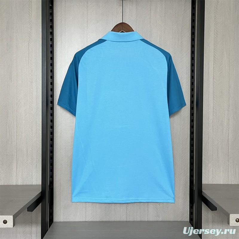 25/26 Flamengo Light Blue Polo Jersey S-XXXXL