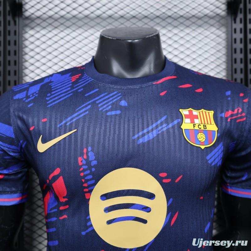 Player Version 25/26 FC Barcelona Navy Blue with Spotify Sponsor Jersey