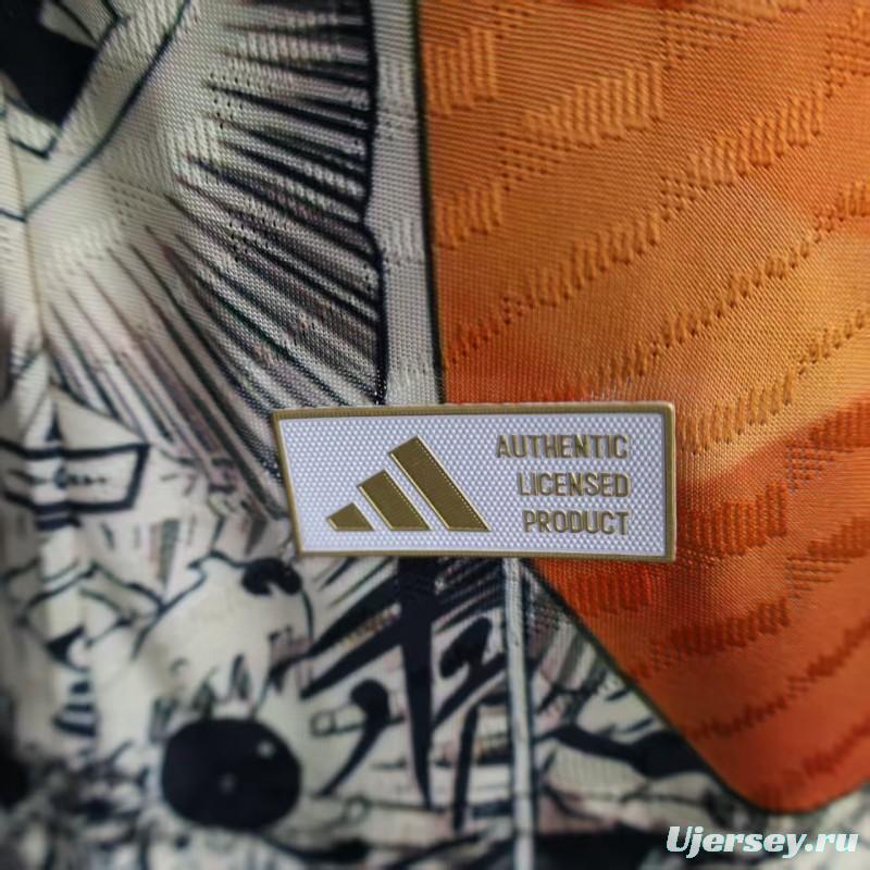 Player Version 2025 Japan White with Naruto Anime Character Graphic Jersey