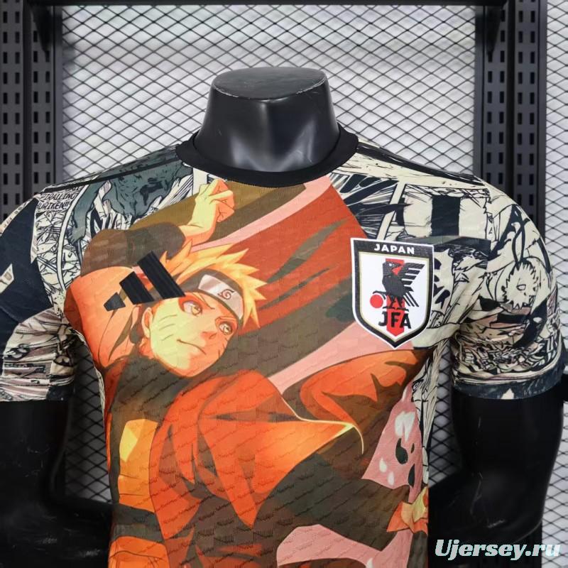 Player Version 2025 Japan White with Naruto Anime Character Graphic Jersey
