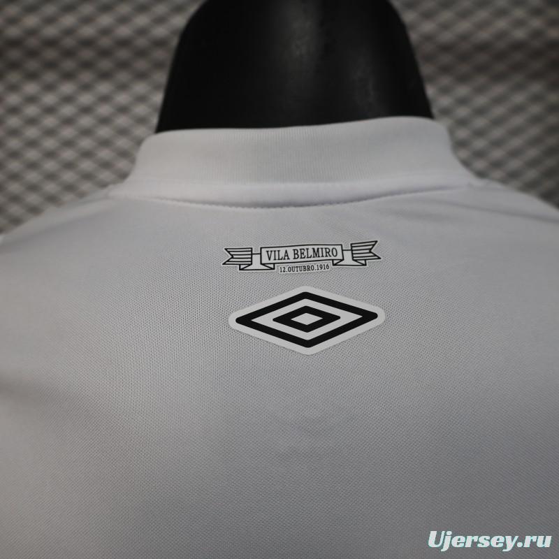 Player Version 25/26 Santos Home Jersey With Sponsors