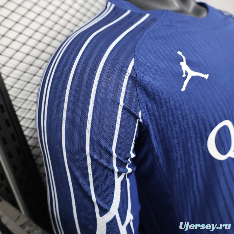 24/25 Player Version PSG Forth Blue Long Sleeve Jersey