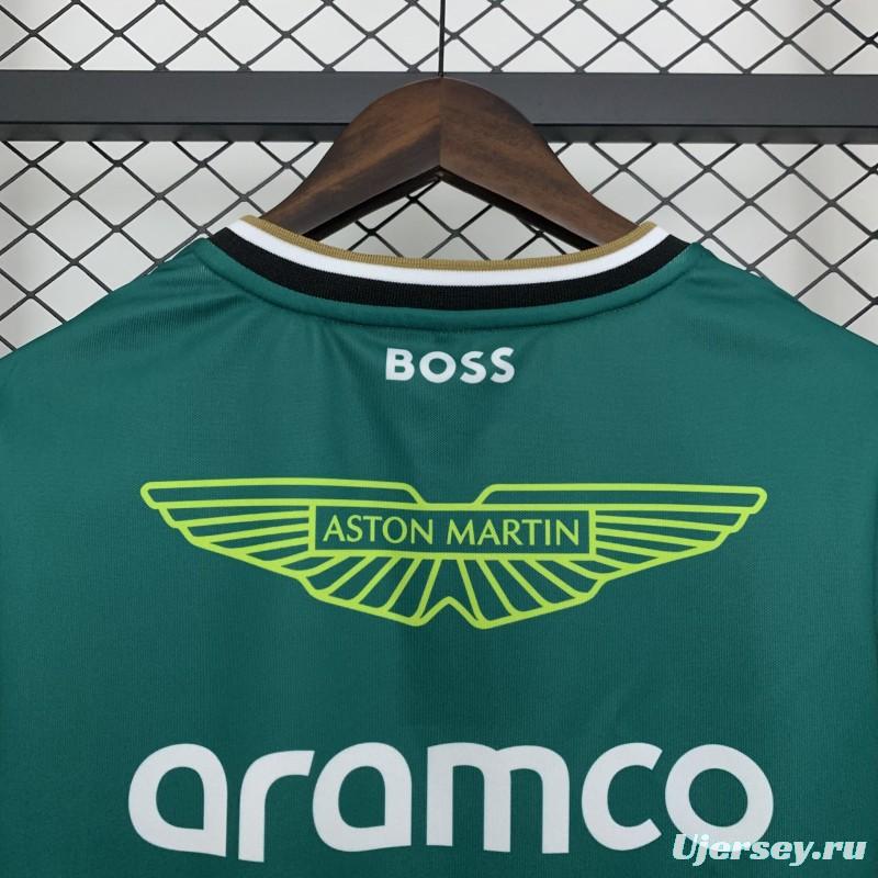 2025 F1 Formula Aston Martin Green ARAMCO #14 T-Shirt