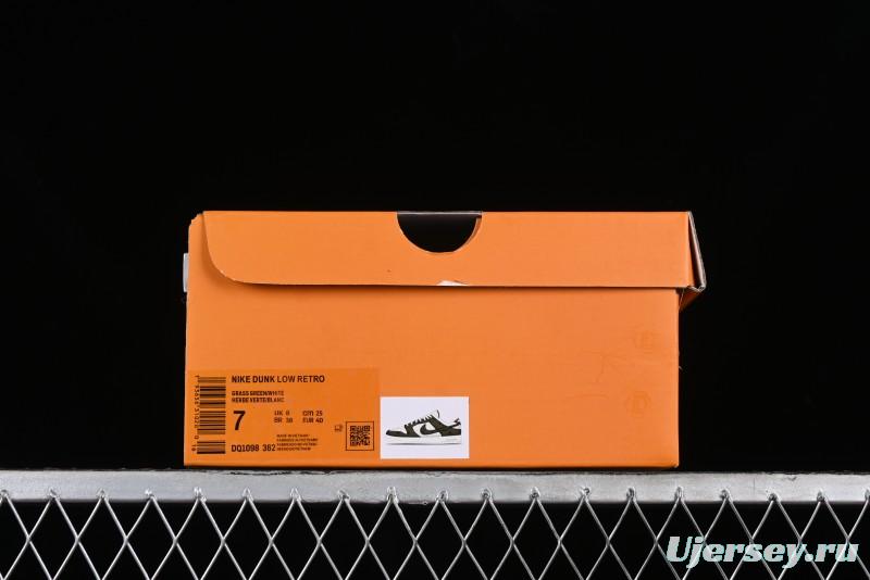 Nike SB Dunk Low LV Collaboration - Embroidered White Green Print Anniversary High-End Custom Low-Top Casual Sneakers - DQ1098-362
