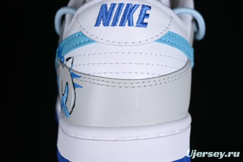 Nike Dunk Low Graffiti Deconstructed Style Casual Diary Gradient Splatter Letter SB Strap Low-Top Skate Shoes - DV0831-104