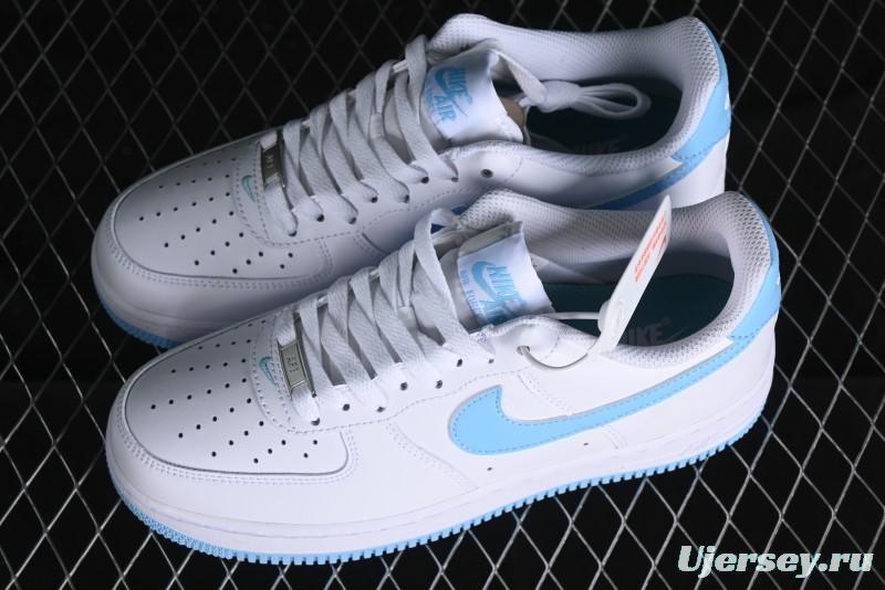 Nike Air Force 1 '07 Low White Blue Casual Sneakers - FQ4296-100