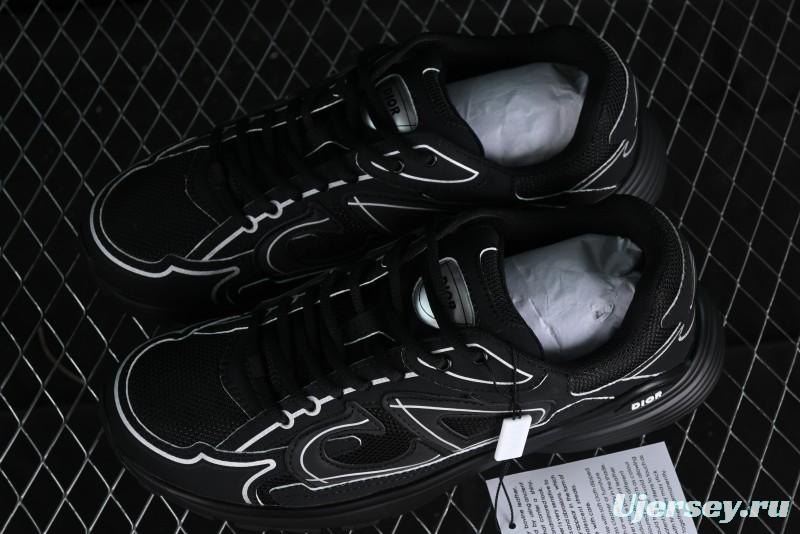 Dior B30 Sneakers with Reflective CD30 Logo and Lightweight Rubber Sole - CD30