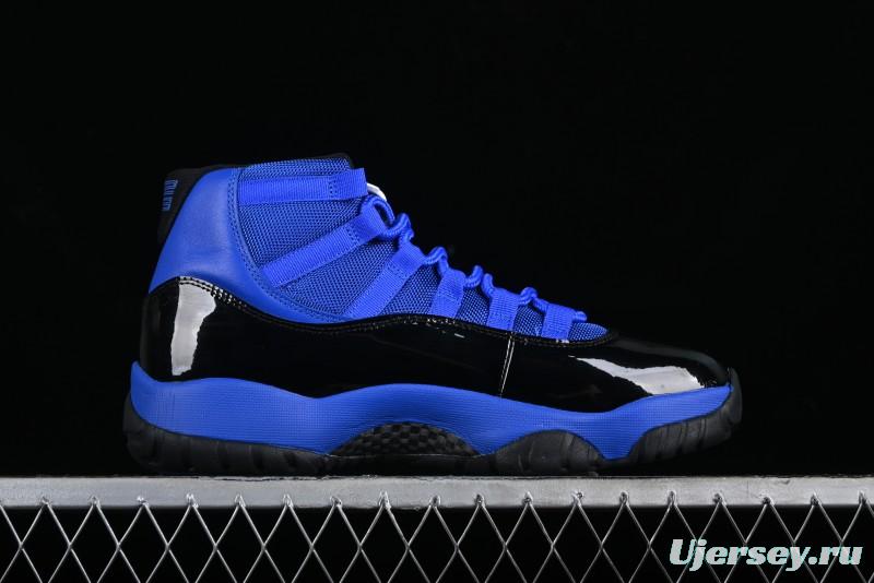 Nike Air Jordan 11 Retro High Top Basketball Shoes in Black and Blue - CT8012-400