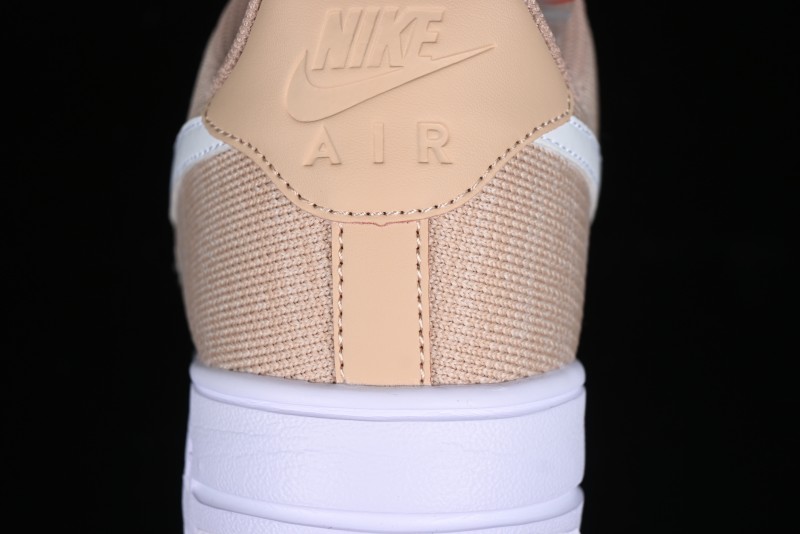 Nike Air Force 1 '07 Low 2.0 Khaki Flyknit Casual Sneakers - CI0051-200