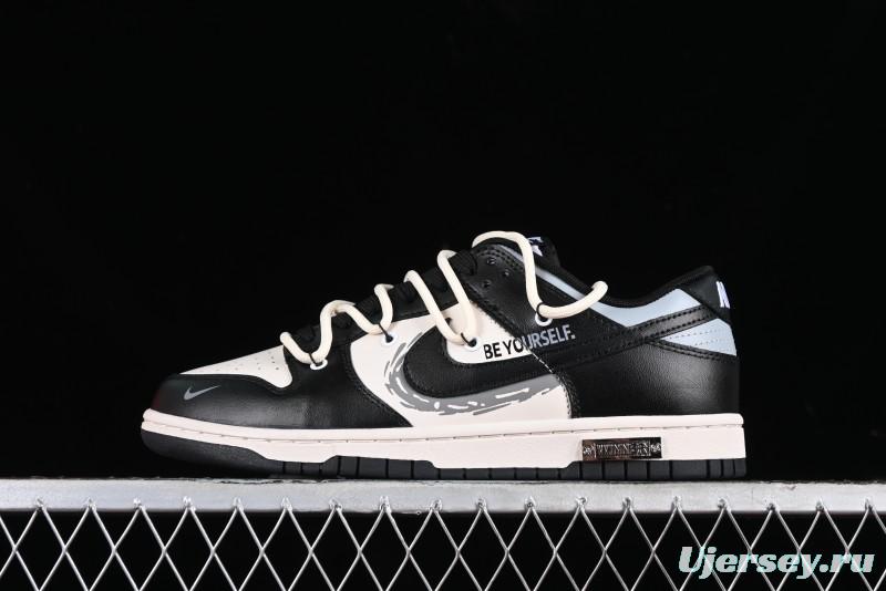 Nike Dunk Low Speed & Fury Distressed Oxidized Metal Punk SB Strap Low-Top Casual Sneakers - DD1391-100