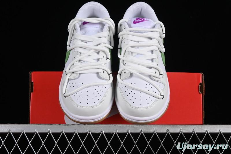 Nike Dunk Low SB Casual Sneakers Spring Summer Series Green Grape Camellia White Green - FD9922-151