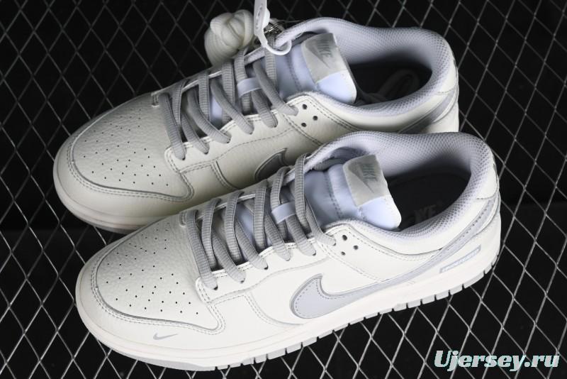 Nike SB Dunk Low UN Collaboration - Light Grey Swoosh Anniversary High-End Custom Low-Top Casual Skate Shoes - SF1588-135