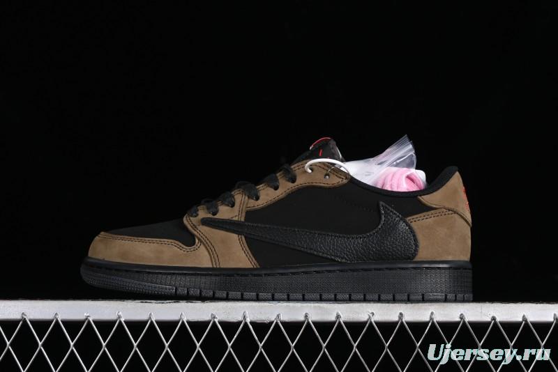 Nike Travis Scott x Air Jordan 1 Low OG AJ1 Reverse Swoosh Sneakers - DM7866-202