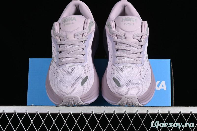 HOKA ONE ONE Bondi 8 Performance Cushion Running Shoes with Enhanced Support - 1127952 LMEL