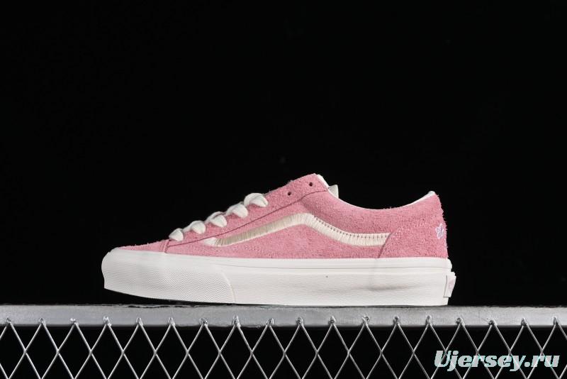 Vans Style 36 Low-Top Skate Shoes with Pink Embroidery - VN000CRPGRN