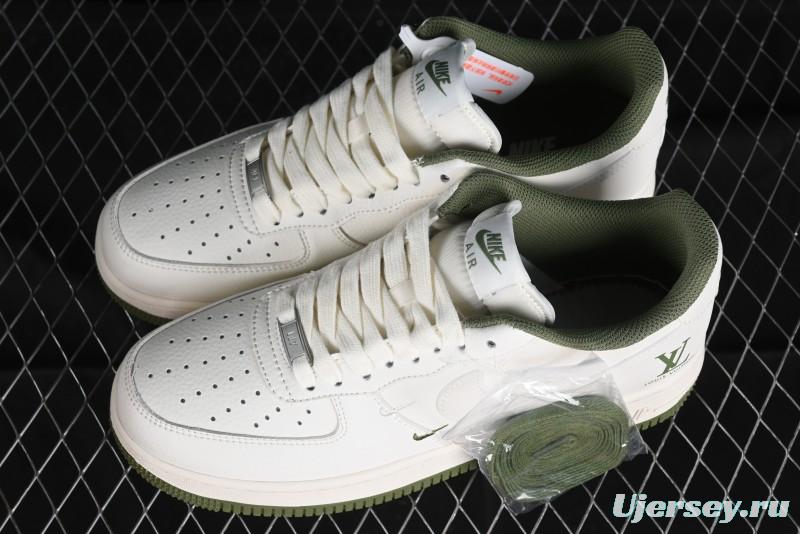 Nike Air Force 1 '07 Low LV Collaboration - Beige Green Double Swoosh Casual Sneakers - XZ6188-003