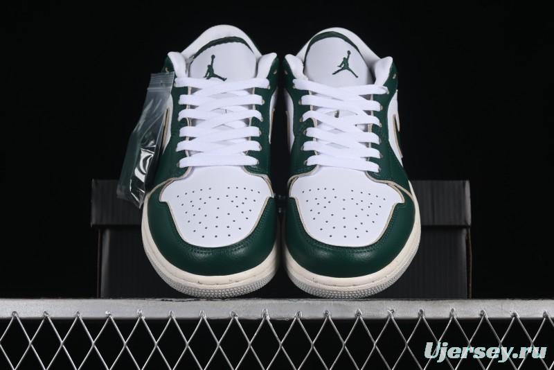 Nike Air Jordan 1 Low AJ1 White Green Low Top Casual Sneakers - FQ7687-300