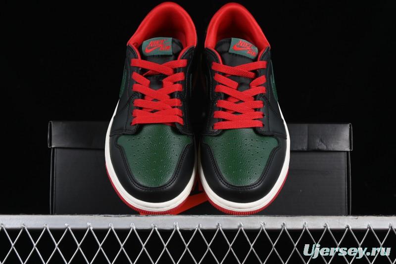 Nike Air Jordan 1 Low AJ1 Black Green Casual Sneakers - CZ0775-036