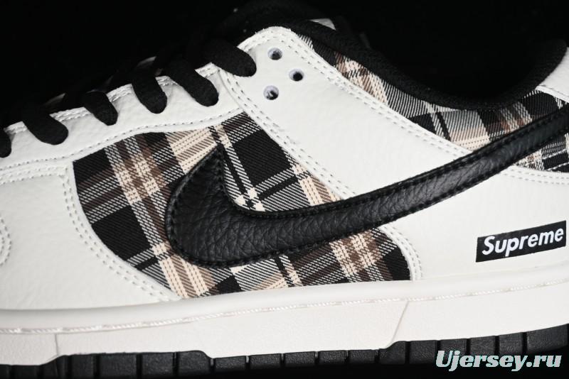 Nike SB Dunk Low Supreme Plaid Colorway Low-Top Casual Skateboarding Shoes - SU1098-061