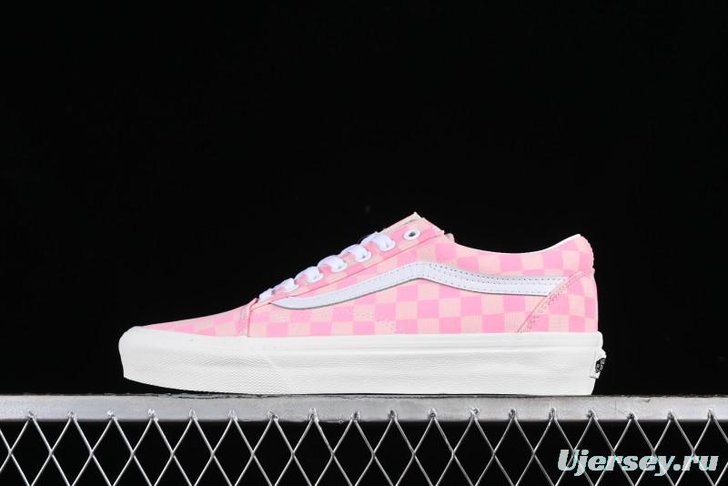 Vans Old Skool Peach Pink Checkerboard Canvas Vulcanized Sneakers - VN0A7Q2JZY2