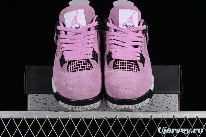 Nike Air Jordan 4 Retro Sneakers in Orchid Pink with Cement Grey Accents - AQ9129-501
