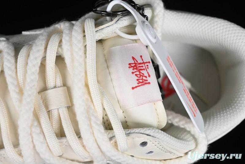 Stussy x Nike SB Dunk Low Anniversary Custom Retro Sneakers with Original S Titanium Accessory - SJ2068-259