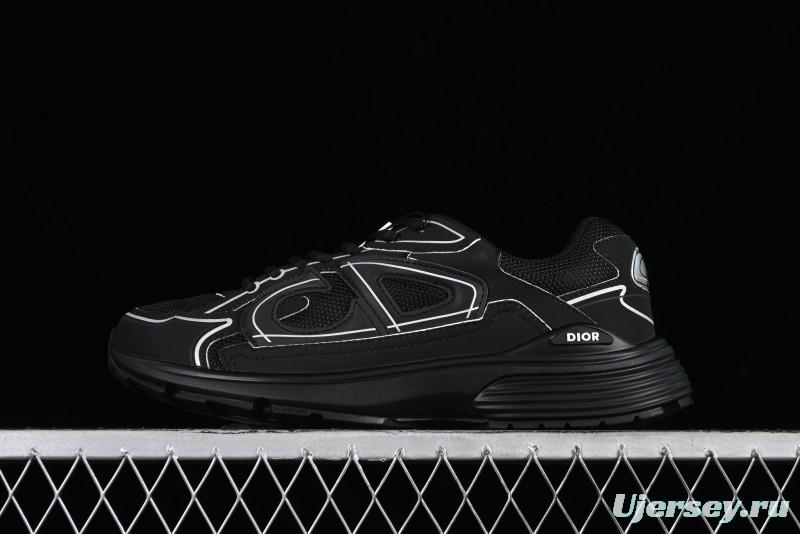 Dior B30 Sneakers with Reflective CD30 Logo and Lightweight Rubber Sole - CD30