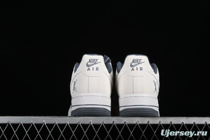 Nike Air Force 1 '07 Low LV Collaboration - Beige Grey Double Swoosh Low-Top Casual Sneakers - XZ6188-006