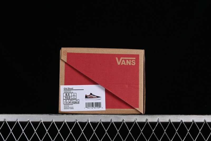 Vans Old Skool Classic Retro Low-Top Canvas Sneakers with Leopard Print and Slip-Resistant Sole - VN000CR5CJK