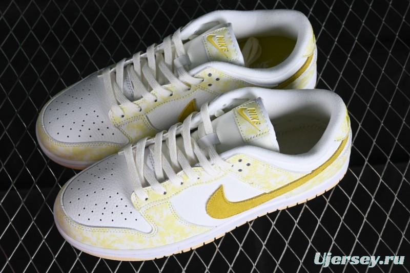 Nike SB Dunk Low Premium Yellow White SB Shattered Backboard Fashion Casual Skate Shoes - DM9467-700