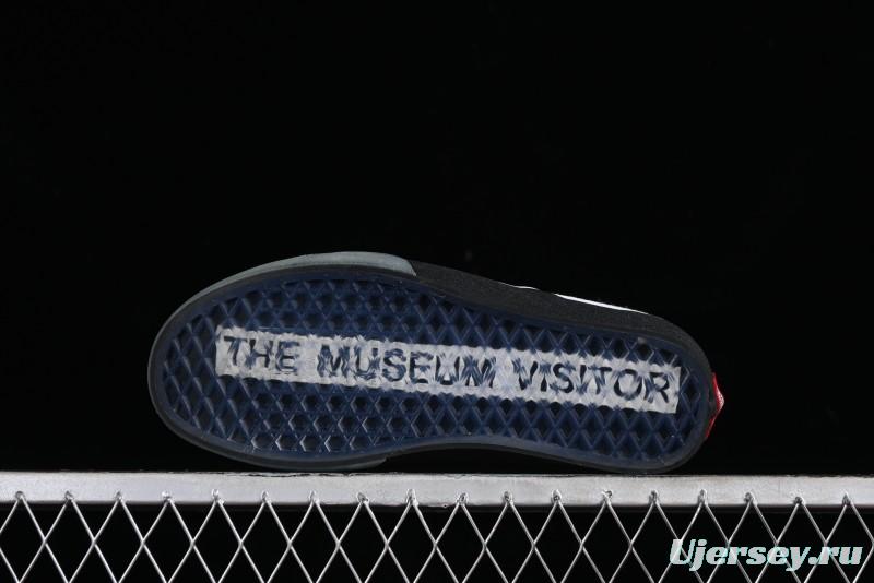 Vans Slip-On Classic Collaborative Hand-Painted Graffiti with Pink Accents and Crystal Outsole Checkerboard Slip-On - VN000CT5BPA