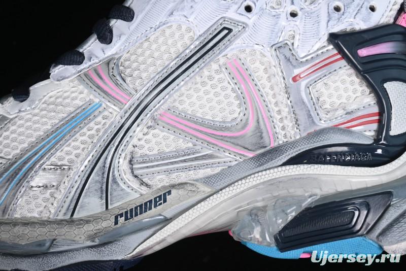 Balenciaga Runner Kith Four Color Retro Casual Sneakers - W3RMU9154