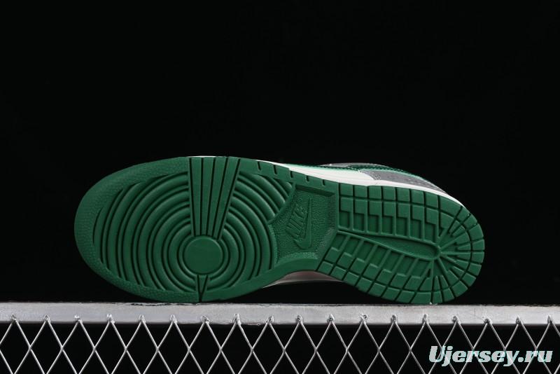 Nike SB Dunk Low Gucci Collaboration - Double G Grey Green Swoosh Anniversary Custom Low-Top Casual Skate Shoes - SF1588-134