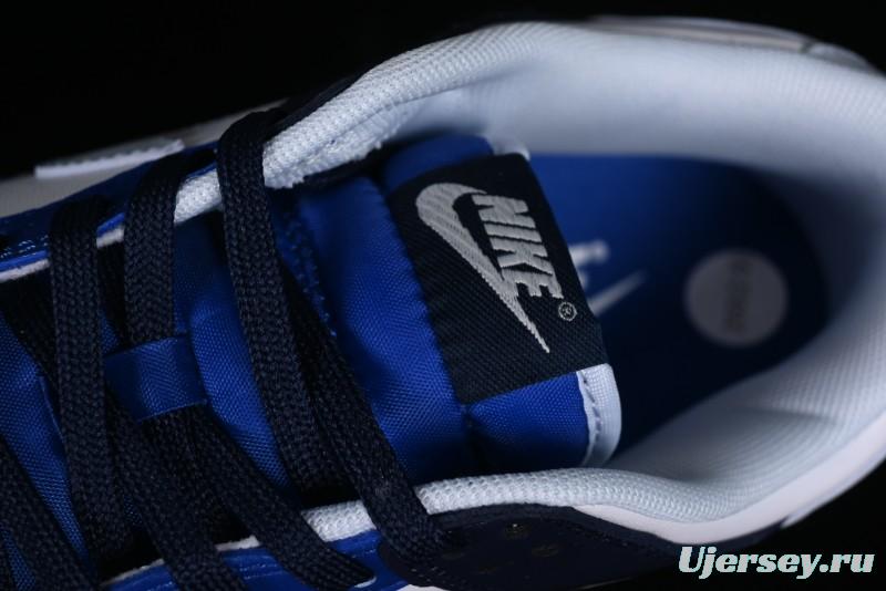 Nike SB Dunk Low Casual Skate Shoes in Black, White, and Blue - FQ8826-100