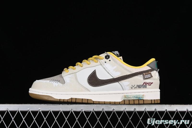 Nike Dunk Low Panda Prank Sail Era Sails Tan Brown SB Strap Low-Top Casual Skate Shoes - FV3629-371