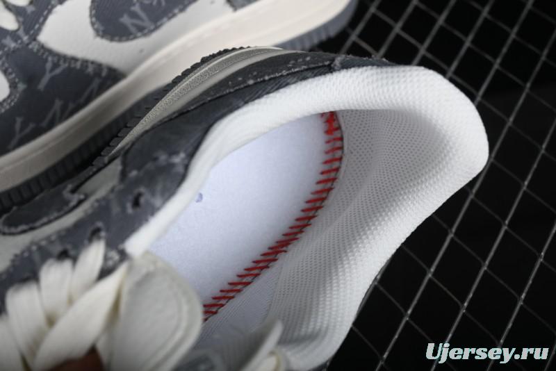 Nike Air Force 1 '07 Low LV Collaboration - Grey Double Swoosh Casual Sneakers - HD1968-030