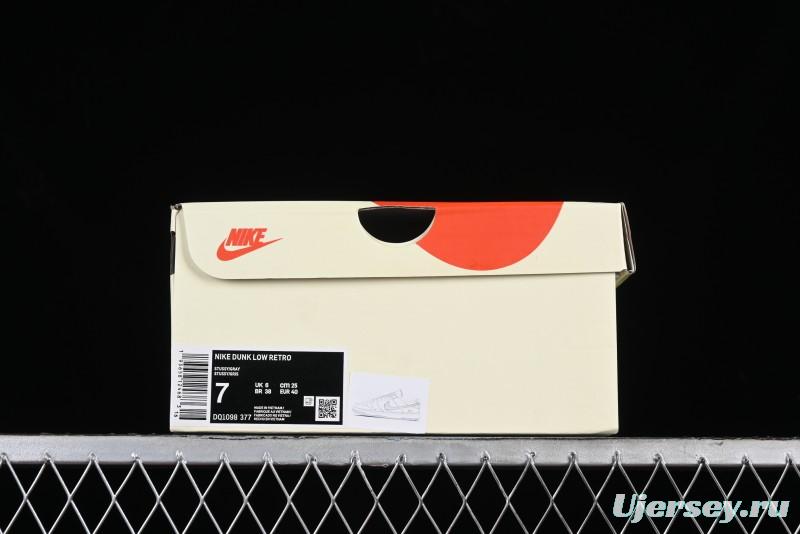 Stussy x Nike SB Dunk Low Retro Premium Sneakers in Off-White Light Grey Swoosh - DQ1098-377