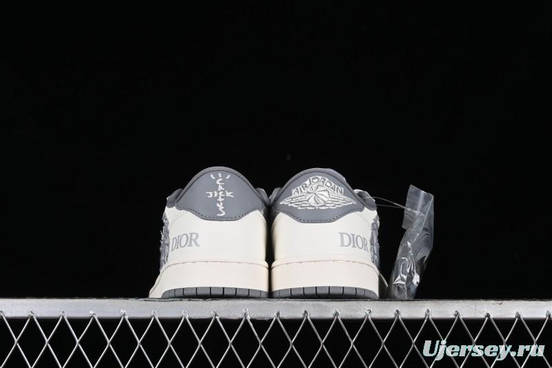 Nike Travis Scott x Fragment Design x Air Jordan 1 Low OG SP AJ1 Retro Sneakers - DM6688-603