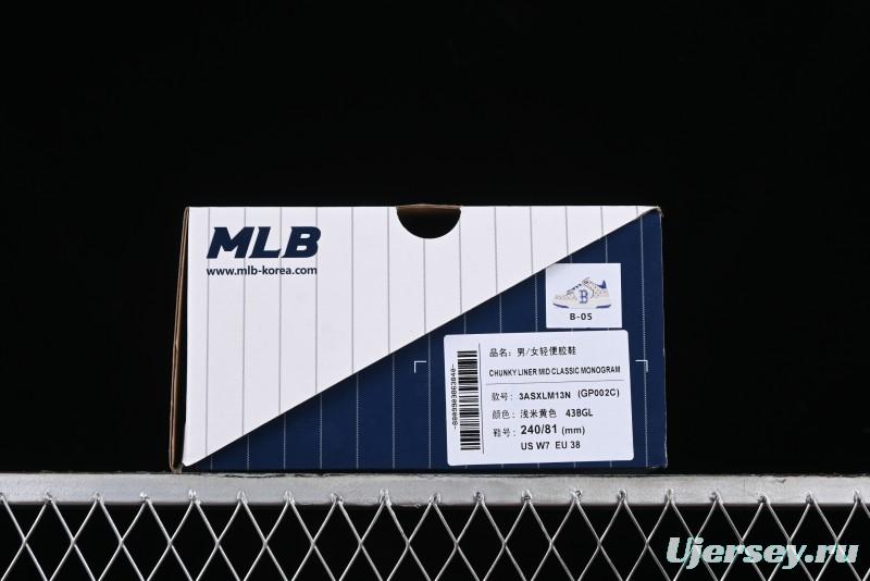 MLB Chunky Liner New York Yankees Lightweight Platform Sneakers with 6cm Height Increase - 3ASXLM13N43BGL