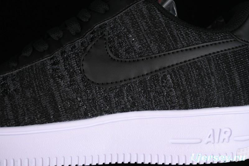 Nike Air Force 1 '07 Low 2.0 Black Flyknit Casual Sneakers - CI0051-300