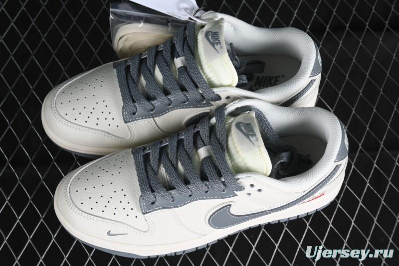 Nike SB Dunk Low Supreme Stone Island Collaboration - Beige Grey Starry Sky Anniversary High-End Custom Low-Top Casual Skate Shoes - BB9866-002