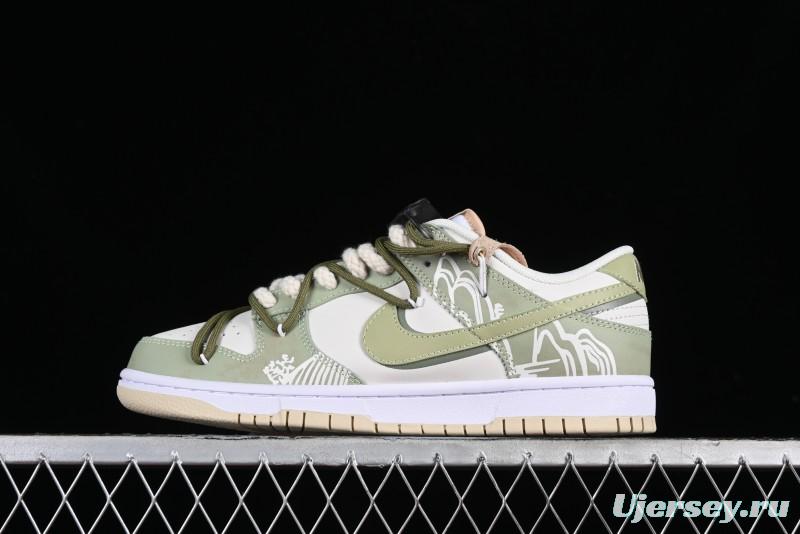 Nike Dunk Low FZBB Chinese Tea Gift Box Palace Longjing Tea SB Lace-Up Low-Top Casual Sneakers - DV0831-003