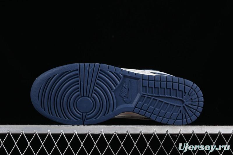 Nike SB Dunk Low Gucci Collaboration - Denim with Light Blue Swoosh Anniversary High-End Custom Low-Top Casual Sneakers - FC1688-141