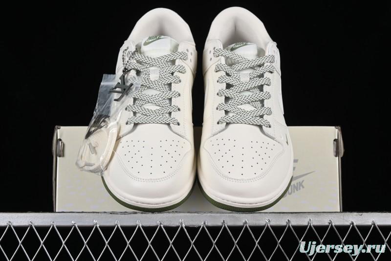 Nike SB Dunk Low LV Collaboration - Beige Green Luxury Custom Low-Top Casual Sneakers - XX2025-318