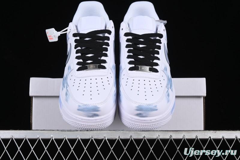 Nike Air Force 1 '07 Low Casual Sneakers with Two-Tone Shadow Swoosh and Custom Anime Art - CW2288-111