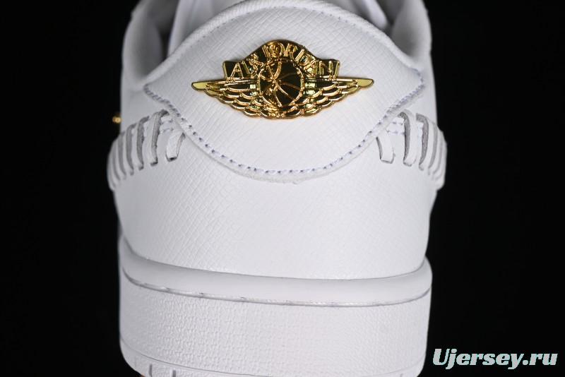 Nike Air Jordan 1 Low Method of Make Casual Sneakers in White Gold - FN5032-100