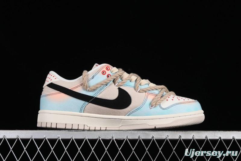 Nike Dunk Low Sky City Dopamine Gradient Sashiko Stitch Hemp Rope SB Low-top Casual Sneakers - DV0834-100